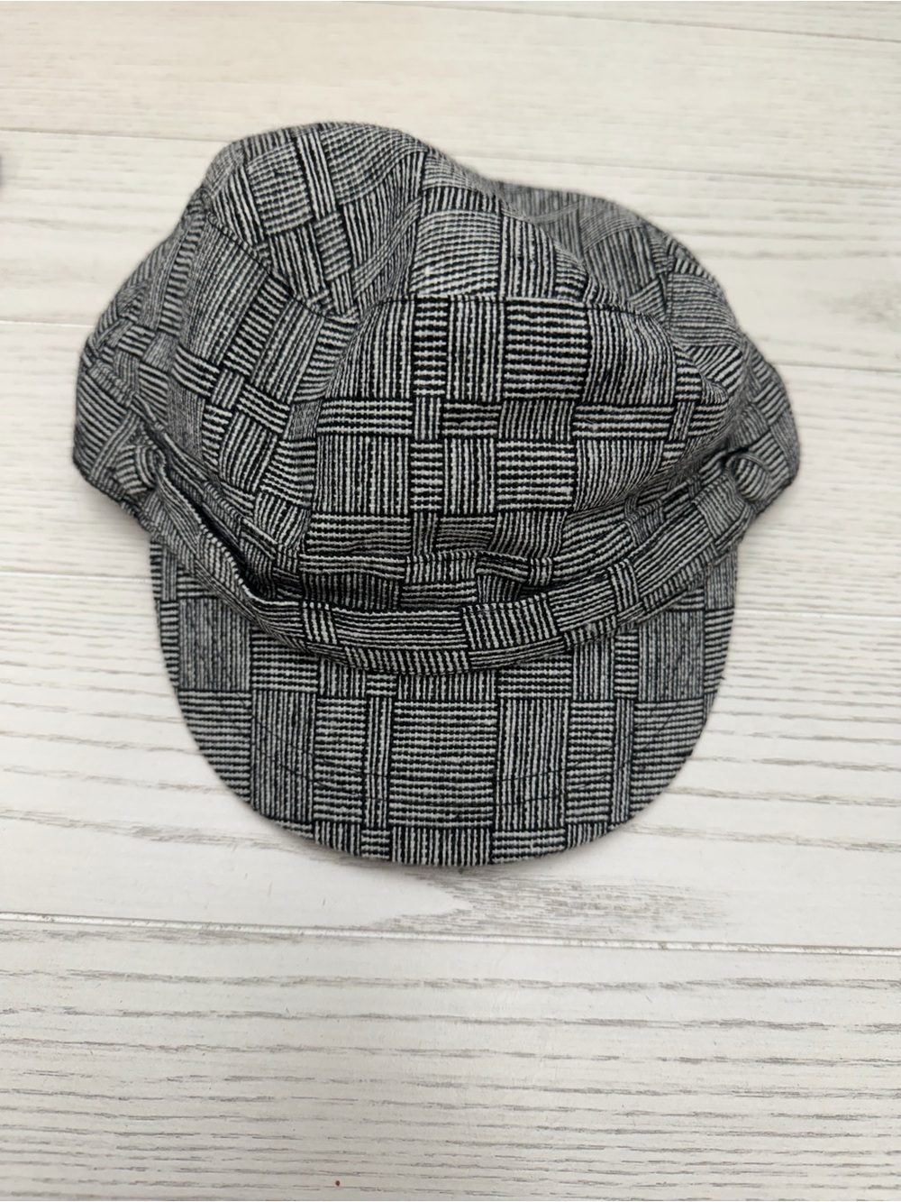 Gray Plaid Newsboy Cap